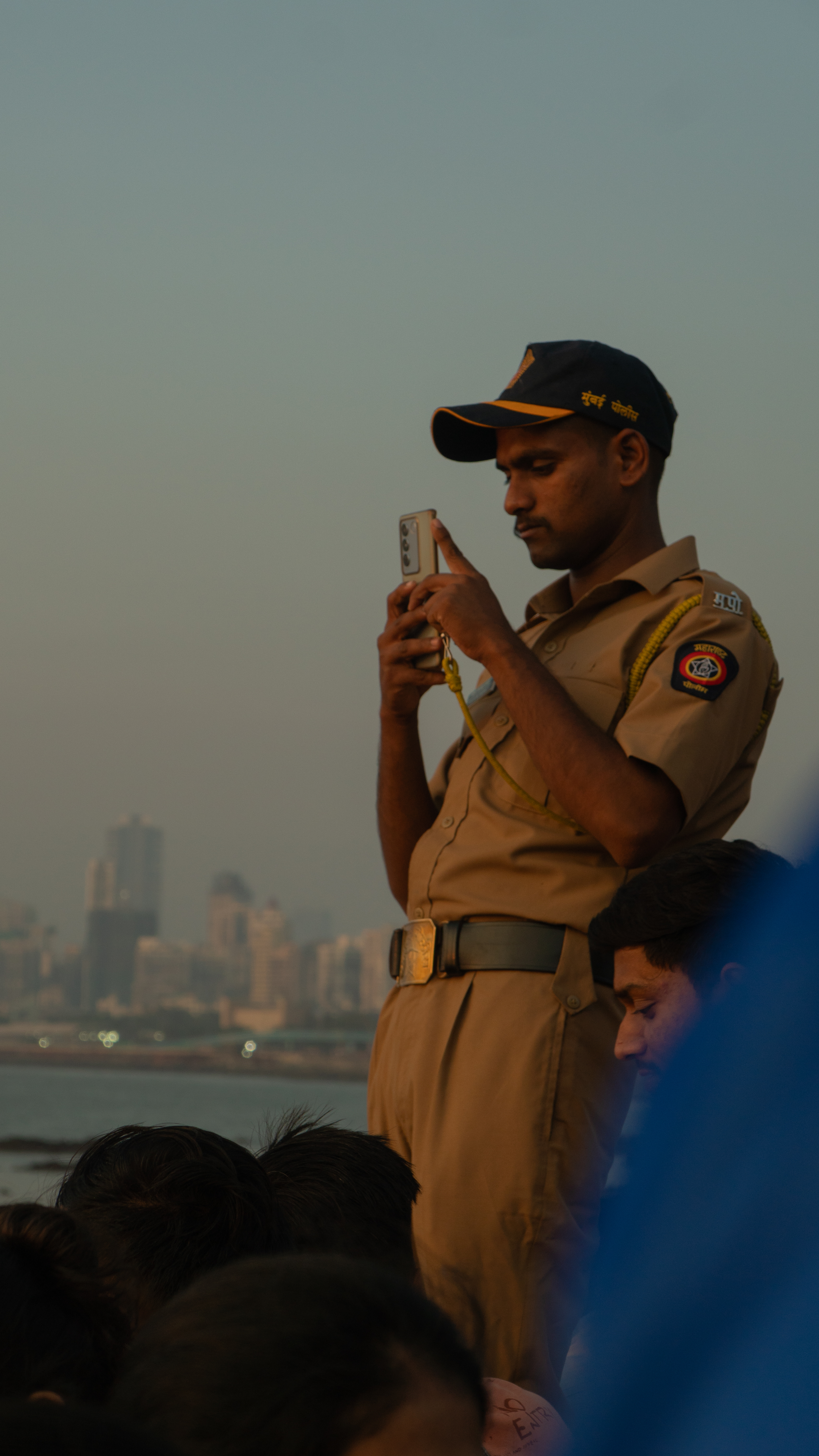 Officer taking photo in Mumbai